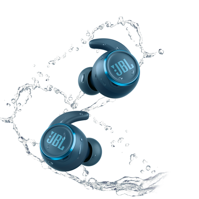 JBL Reflect Mini NC - Blue - Waterproof true wireless Noise Cancelling sport earbuds - Front image number null